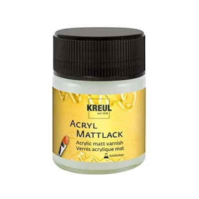 Image de Kreul 79409 50 ML Acrylique Mat à Base de résine synthétique, Vernis Protection et Finition Transparent pour peintures Bien sèches, intérieur extérieur, 611630,