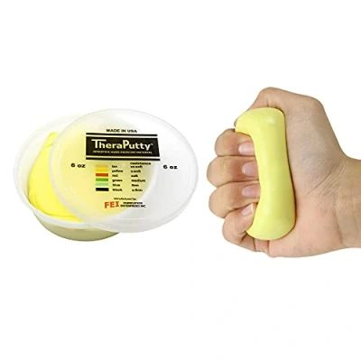 Image de CanDo TheraPutty antimicrobien Pâte à malaxer 170 g jaune (super souple)