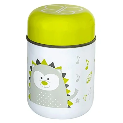 Image de Bblüv Foöd B0122L Gourde en acier inoxydable 300 ml avec bol et cuillère Vert citron Unisexe 0.28 kg (Lot de 1)