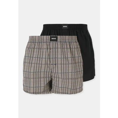 Image de BOSS Hommes 2P Boxer S. CW Peach Lot de Deux Shorts Pyjama en Popeline Coton avec Logos