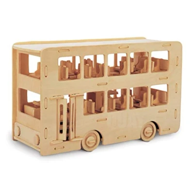 Image de Quay Bus a Deux etages, Kit de Construction en Bois FSC