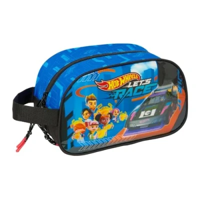 Image de Trousse Scolaire SAFTA Let&#039;s Race Souple Zippée Adaptable au Chariot