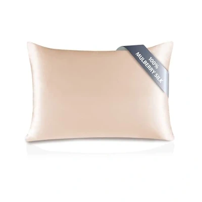 Image de townssilk Taie d&#039;oreiller 100% Soie Naturelle de mûrier pour Les Cheveux et la Peau 19 mm des Deux côtés 1 unité, Soie, Taupe, Standard 50x70cm