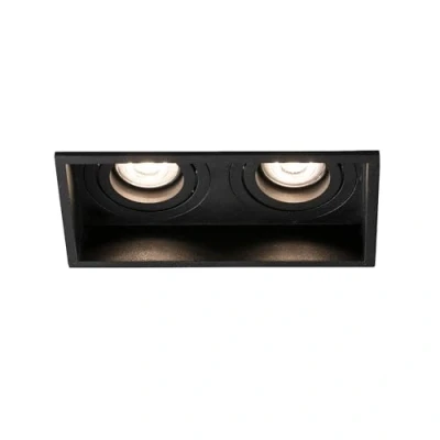 Image de Faro Barcelona 40127 HYDE Lampe encastrable noir carré orientable 2L