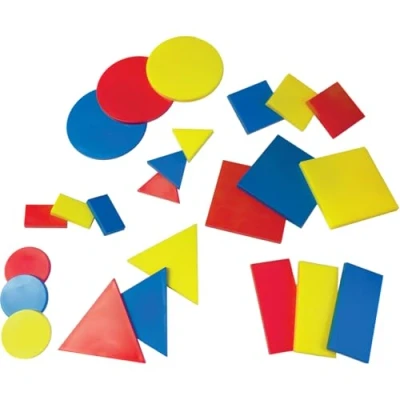 Image de Dohe Educa Blocs Logiques Géométriques (24 Pièces) Cercles, Rectangles, Triangles et Carrés en 3 Couleurs, Apprendre Classer Les Formes Tailles, Jeu Éducatif 6 10 Ans