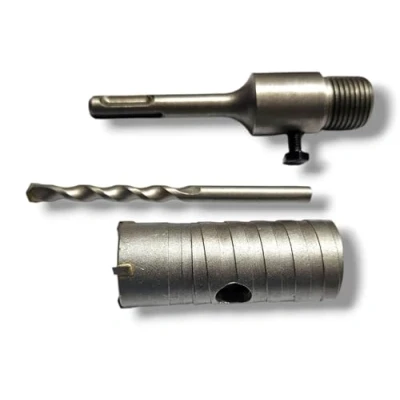 Image de Scie cloche pour mur ciment Ø 30 mm Couronne carotteuse à sec + adaptateur SDS PLUS pointe centrage 8 x 110 (30 mm)
