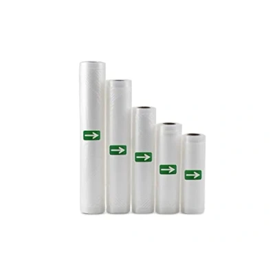 Image de Lot de 2 rouleaux sacs sous vide pour aliments, sans BPA, très solides et indéchirables, passent au micro ondes (20 cm x 5 m)
