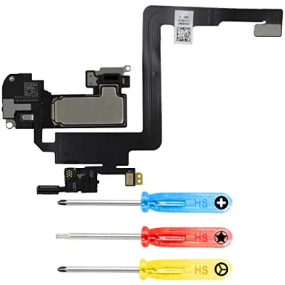 Image de MMOBIEL Oreillette Compatible avec iPhone 11 Pro 2019 Remplacement des Haut parleurs/Oreillettes Capteur de proximité et Tournevis Inclus