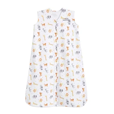 Image de HALO Sac de couchage pour bébé 0,5 tog SleepSack 100% coton, jungle les bébés Changement couche à accès zip facile Lullaby Trust Partners Unisexe, garçons et filles, 18 36 mois