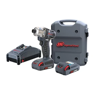 Image de Ingersoll Rand W5111, Kit de 2 Batteries 2,5 AH pour Visseuses à Chocs 1/4&quot; 20 V et Chargeur EU avec Mallette