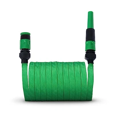 Image de tuyau d&#039;arrosage plat de 15 m Peu encombrant ne se plie pas et tord Léger Convient pour dévidoir