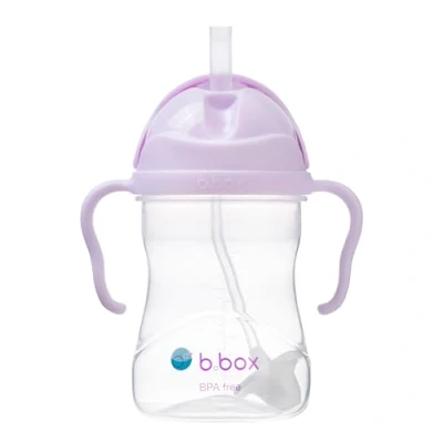Image de b.box Tasse d&#039;Apprentissage avec Paille Pondérée Boysenberry (mauve clair) 6+ Mois 1 Unité
