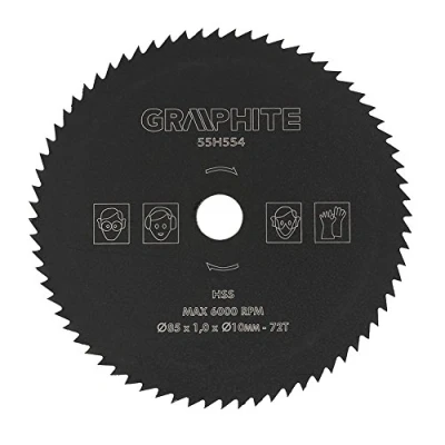 Image de Lame de Scie Circulaire, 85 mm * 10 72t HSS circulaire coupe disque roue en bois métal pièces rechange