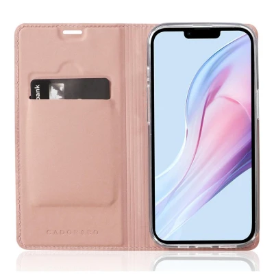 Image de Coque pour Apple iPhone 13 en CLASSY OR ROSÉ Housse de protection Étui avec fermeture magnétique, fonction support et compartiment carte Neuf