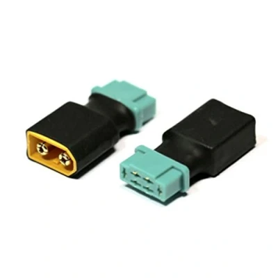Image de VUNIVERSUM 1 adaptateur haut de gamme MPX 6P 6 broches mâle femelle vers fiche XT60 dorée anti inversion polarité pour batterie LiPo, câble modélisme