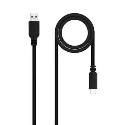 Image de Nanocable USB 2.0, 2m, 2 m, C, x A, Mâle Mâle, Noir