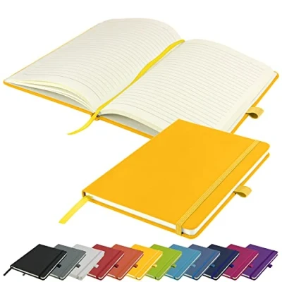 Image de Carnet de notes A5 nouveau bloc à couverture rigide (jaune)