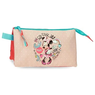 Image de Disney Minnie Lovin Life Trousse Triple Multicolore 22 x 12 5 cm Microfibre, Multicolore,