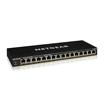 Image de NETGEAR (GS316P) switch Ethernet PoE+ 16 Ports RJ45 Gigabit (10/100/1000), avec @ 115W évolutifs, bureau/mural, matériau robuste