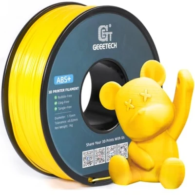 Image de GEEETECH Filament ABS+ pour imprimante 3D 1,75 mm Jaune impression 1 kg bobine