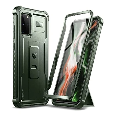 Image de Dexnor Coque pour Samsung Galaxy S20 Plus 5G, protection d&#039;écran intégrée et béquille, de qualité militaire résistante aux chocs Vert