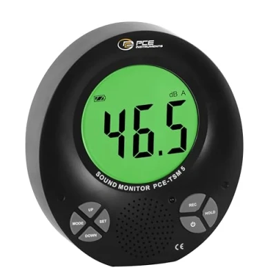 Image de Décibelmètre PCE TSM 5 avec feu de signalisation sonore intégré / Écran fond 3 couleurs Sortie audio Télécommande Alarme visuelle et Instruments