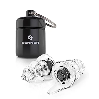 Image de Senner MotoPro Bouchons d&#039;oreille avec étui en aluminium, idéal Pour la moto, réduit le bruit du vent, trafic reste audible. utilisations longues et répétées. (SNR 17dB)