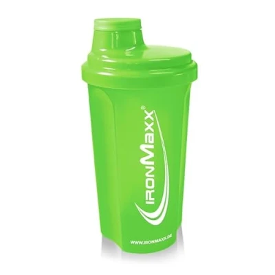 Image de IronMaxx Shaker à protéines Vert Néon 700 ml avec bouchon vissé, passoire, échelle anti fuite, sans BPA, lavable