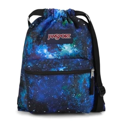 Image de JANSPORT DRAWSACK Petit sac à dos, Cyberspace Galaxy (Noir)