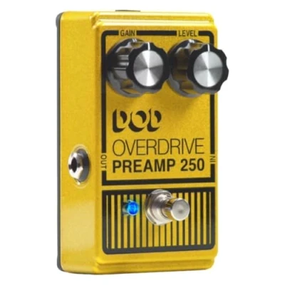 Image de DOD Overdrive Preamp 250 DOD250 Pédale d&#039;effet pour Guitare Jaune