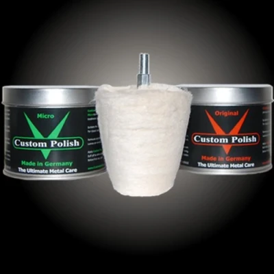 Image de Custom Polish Kit de polissage pour chrome, aluminium, acier inoxydable Avec embout en forme cône 800 g