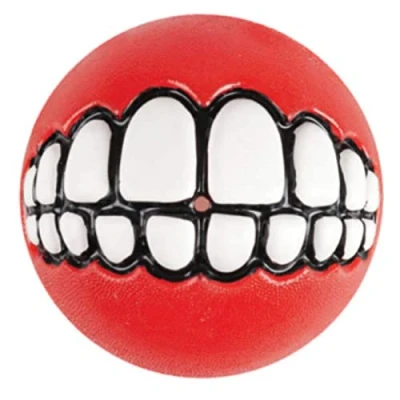 Image de Rogz Grinz Balle pour Chien Rouge Taille S 4,9 cm