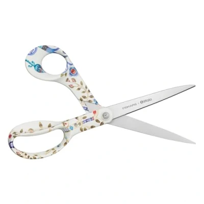 Image de Fiskars Ciseaux X Iittala avec Design Taika, droitiers, longueur 21 cm, lames en acier inoxydable, Taika blanc, dans une boîte chic, 1071492