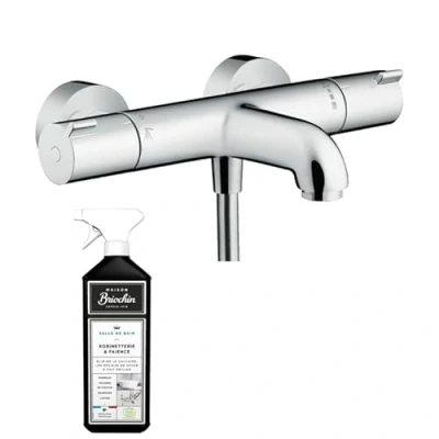 Image de Mitigeur bain douche thermostatique HANSGROHE Ecostat 1001 CL chromé + nettoyant Briochin