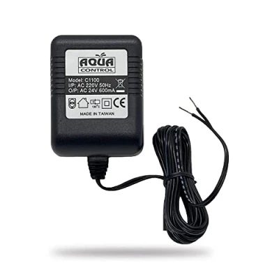 Image de Aqua Control Transformateur pour Programmateurs d&#039;Arrosage de Jardin, 220 V à 24 V, avec Câble 1,8 m, Compatible Tout Type Programmateur Alimentation Électrique