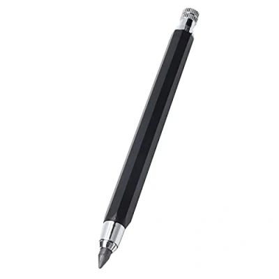 Image de Pssopp Crayons Mécaniques 5.6mm Recharge Noire Crayon Automatique en Acier Inoxydable pour Dessin de Brouillon écriture Artisanat Croquis d&#039;art Porte Mines
