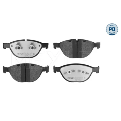 Image de MEYLE 025 237 9120/PD Jeu de plaquettes frein PD Quality Essieu avant préparé pour indicateur d&#039;usure avec tôle anti bruit BMW: 5 Berline