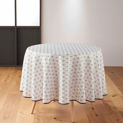 Image de douceur d&#039;intérieur, Nappe Ronde (Diamètre 180 cm) Oricia, Polyester Imprimé