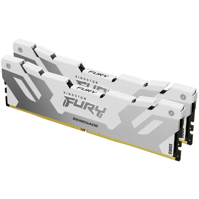 Image de Kingston FURY Renegade DDR5 Argent/Blanc XMP 32Go 8000MT/s CL38 DIMM Mémoire pour PC de Gamer (Kit 2 ) KF580C38RWK2 32