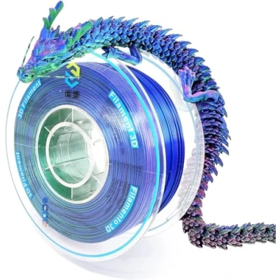 Image de YOUSU filament pla 1.75, soie silk tricolore, imprimante 3d, multicolore, bobine 1kg(2,2 lbs),silk rose bleu vert