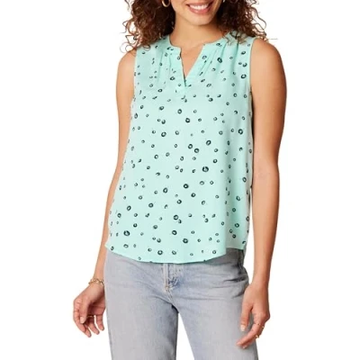 Image de Amazon Essentials Chemisier Tissé sans Manches Femme, Bleu des Mers du Sud Coquelicot, M