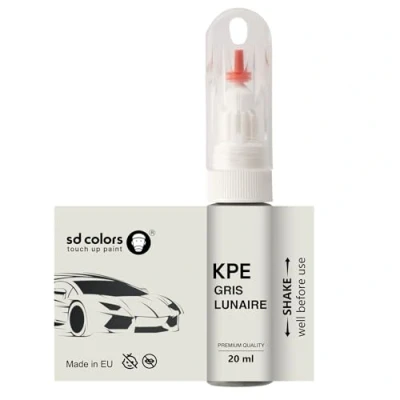 Image de SD COLORS GRIS LUNAIRE KPE Peinture de retouche 20 ML Pinceau pratique pour réparation rayures (juste la peinture)