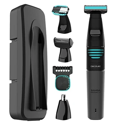 Image de Cecotec Rasoir multifonction 5 en 1 Bamba PrecisionCare Extreme 1. Batterie au lithium, corps et visage, étanche, nettoyage facile IPX5, autonomie 60 min, tête de rasage laminée incluse