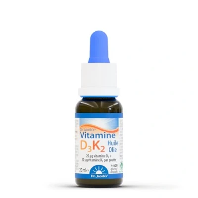 Image de Vitamine D3K2 Dr. Jacob&#039;s 20 ml 800 U.I.