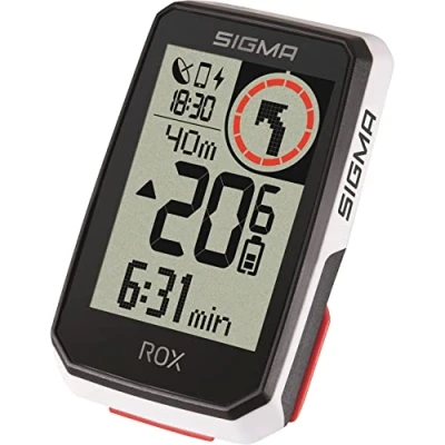 Image de SIGMA Sport ROX 2.0 Blanc Compteur Cycle GPS vélo sans Fil &amp; Navigation avec Support Cintre/Potence Inclus Pur Plaisir de en extérieur
