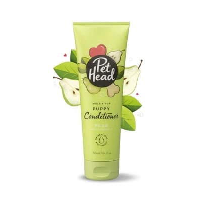 Image de PET HEAD Après shampoing pour Chiot 250 ml, Mucky Puppy, Parfum Poire, Nettoie en profondeur et adoucit la fourrure, Hypoallergénique, Convient aux chiots de plus 8 semaines