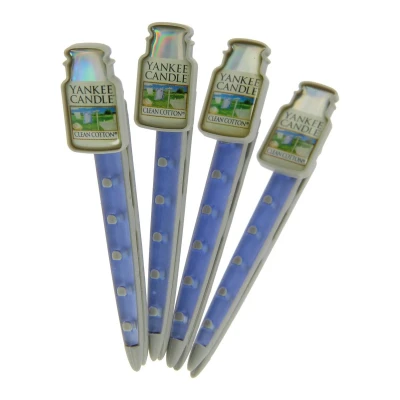 Image de Yankee Candle 532501 Stick désodorisant pour Buses d&#039;aération de Voiture Parfum Frais, Clean Cotton, 1194395E