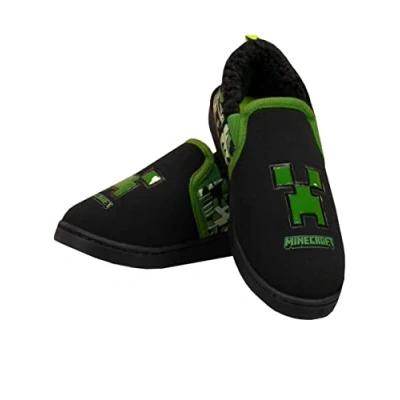 Image de Minecraft Garçon Chaussons Creeper Noir 37