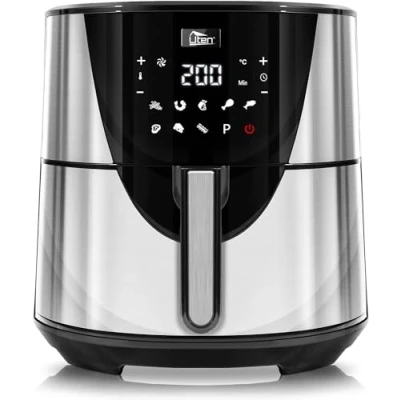 Image de Friteuse Sans Huile, Uten 7.5L à Air Chaud Electrique Multifonction Fryer Écran Tactile LCD avec 8 programmes 1700W