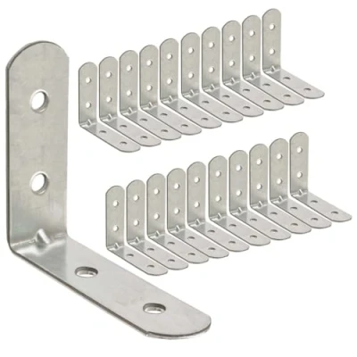 Image de OMIDEAS 20 x Équerre de Fixation (30 30 16) Support d&#039;angle Droit en forme L, Angle 90 Degrés Acier, étagère, Coin